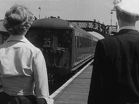 Sporting headcode 35 (Brighton to Littlehampton service) whilst arriving at Fishersgate station, unit no.2151 (with no.2020 trailing) featured in the 1952 film Ghost Ship starring Dermot Walsh and Hazel Court. 