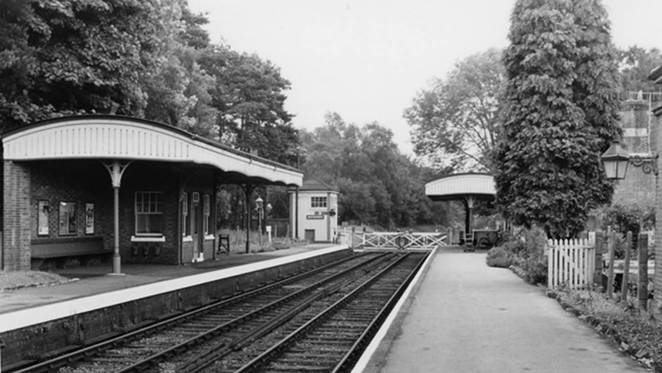 Betchworth
View towards Reigate on 11th June 1961. 
Note the difference in heights between the low original brick construction and later standard-height ‘harp and slab’ concrete extension, not uncommon at this time.
© Ben Brooksbank (Geograph/CC-by-SA)
