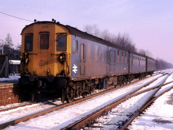 Unit no.1205 at Edenbridge on Saturday, 6th January 1979.
 Tony Watson
