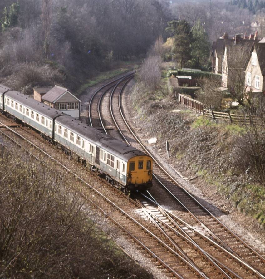 An unidentified 6L unit passes north through Grove Junction.
 Tony Watson (5th April 1980)
