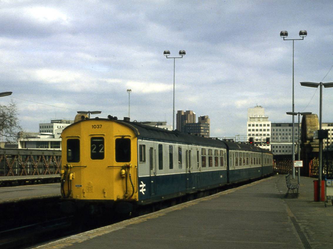 6B unit no.1037 arrives at Charing Cross (11th April 1982)
 Tony Watson
