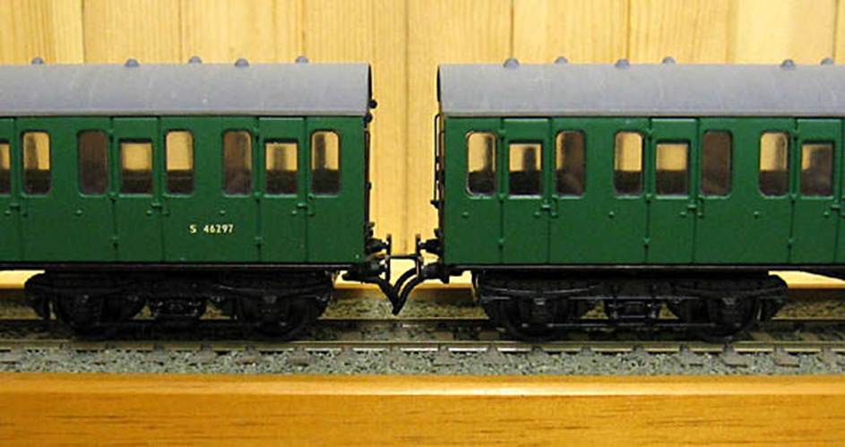 BloodandCustard BR(S) Mk1 Non-corridor Stock Southern Region Southern Suburban Replica Railways 4mm model Bill Bedford couplings