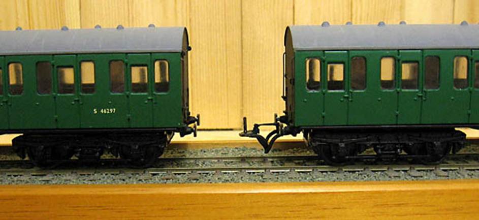 BloodandCustard BR(S) Mk1 Non-corridor Stock Southern Region Southern Suburban Replica Railways 4mm model Bill Bedford couplings