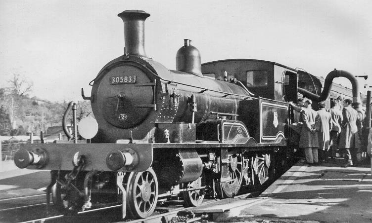 Tipton St Johns
Ian Allen Ltd
Loco Spotters Club / Trains Illustrated Specials &
Branch Line Tour with Veteran Locomotives
12th April 1953 saw a multiple-train Rail Tour arranged by Ian Allan Ltd., with (175 intended but not achievable due to engineering works) high-speed runs from Waterloo to Exeter (Central) and back. The first return train from Waterloo was 09.20am Loco Spotters Club, the second 10.00am Trains Illustrated Special
Two auxiliary tours to Exmouth and back via Sidmouth Junction were also operated, with no.30583 arrived from Sidmouth Jcn. This locomotive operated the second branch line train which ran Exmouth to Exeter Central and Sidmouth Jcn to Exmouth.
 Ben Brooksbank (CC-by-SA/2.0)
