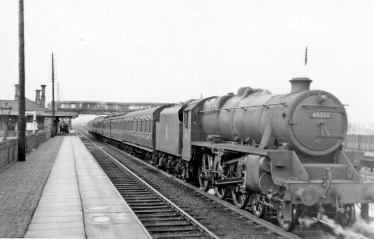 Cheddington
Last day of service to Aylesbury High Street
31st January 1953
Up stopping train at Cheddington hauled by Stanier 5MT no. 45372 (built June 1937, withdrawn 26th November 1966) heads a Bletchley - Euston slow train. 
I had just sampled the branch from here to Aylesbury High St. on its Last Day of passenger services - but goods services continued for another ten years.
 Ben Brooksbank (CC-by-SA/2.0)

