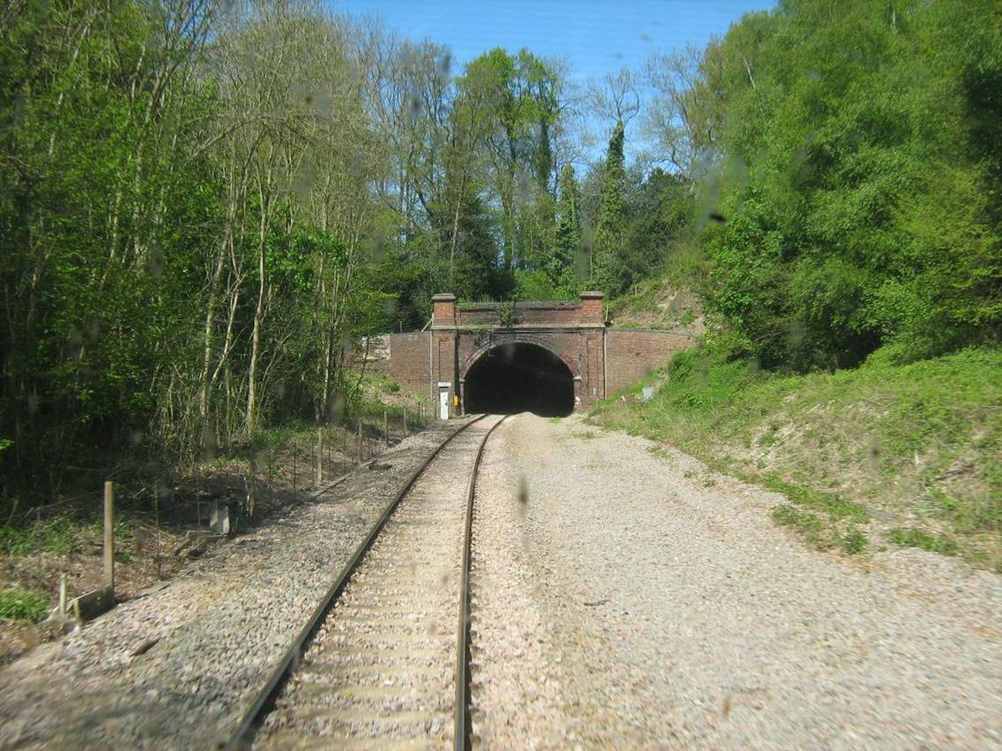 https://www.bloodandcustard.com/BR-Tunnels-MarkBeech.html

South-end portal from a London-bound class 171 on 1st May 2008.
 Colin Watts
