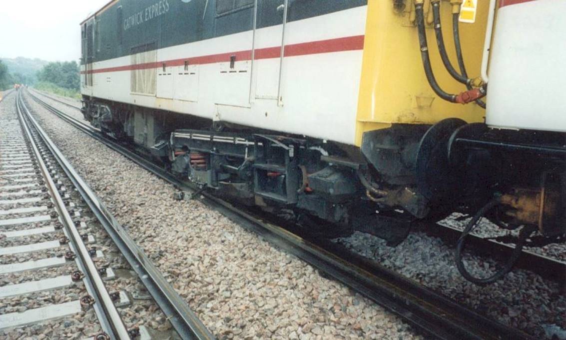 www.BloodandCustard.com

The derailed type JB locomotive that was propelling the train.
 Colin Watts
