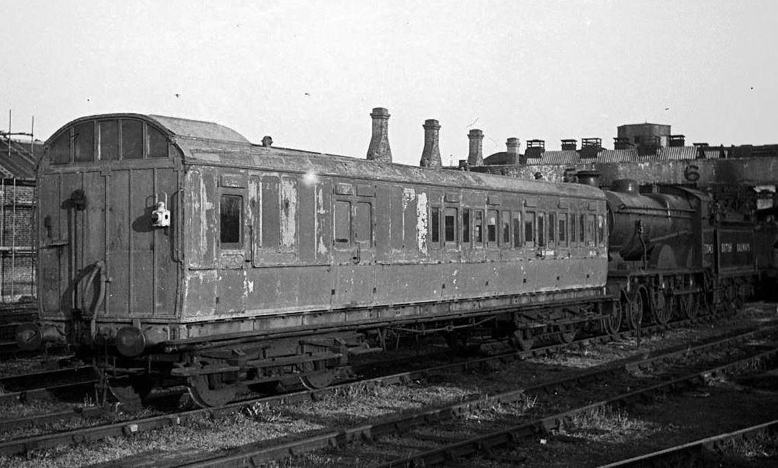 Coach 1872S (ex. set 524) 
Eastbourne 3rd May 1949.
 John J. Smith /Bluebell Railway Museum
