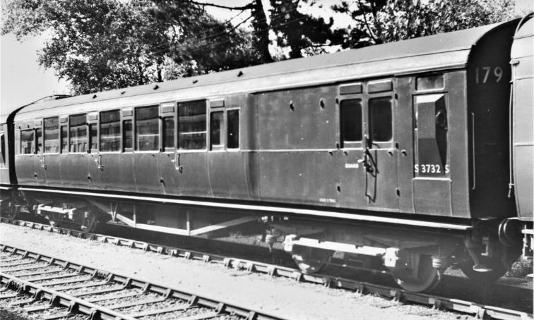 BSK coach 3732 of P set 179 at Bude on Friday, 1st September 1961.
 A.E. West (Mike King Collection)
