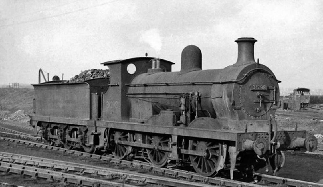 With loop line round to Lee visible on the right, ex-SE&C Wainwright class C-class 0-6-0 no. 31298 is fully coaled. Built in March 1908, this locomotive was withdrawn in November 1960.
 Ben Brooksbank (Geograph/CC-by-SA)
