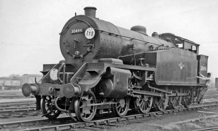 www.BloodandCustard.com
Seen somewhere in this great Marshalling Yard (built 1922, swept away 1969) on 11th May 1959 no. 30494 (built August 1921, withdrawn December 1962) is one just four Urie G16 class 4-8-0Ts designed especially for this Yard. 
 Ben Brooksbank (CC-by-SA/2.0)
