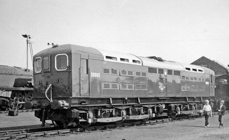 Pioneer Southern Railway electric locomotive is on display at Eastleigh Works Open Day 5th August 1964, the second of the SR's 660v 1,470hp Class CC Co-Co electric locomotives, no.20002 built in 1942,
 Ben Brooksbank (CC-by-SA/2.0)
