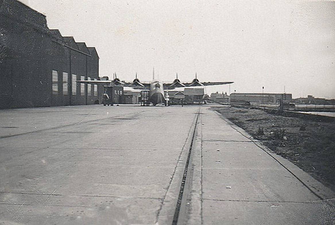 A flying boat at RAF Calshot